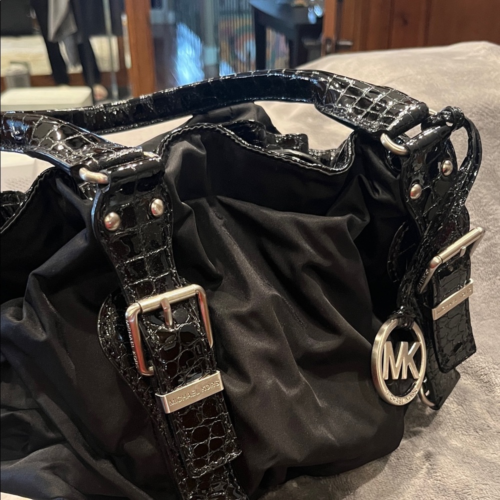 Michael Kors Black Tote with Silver Hardware